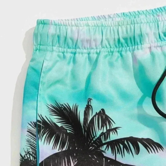 Blue Vacation Men's Coconut Tree Print Shorts - Picture 4 of 5
